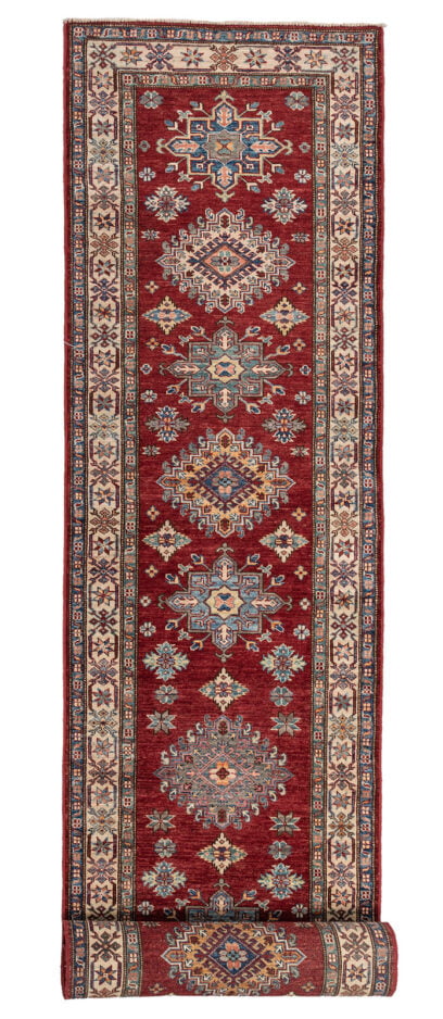 Fine Kazak 397cm x 83cm / 13' x 2'9''