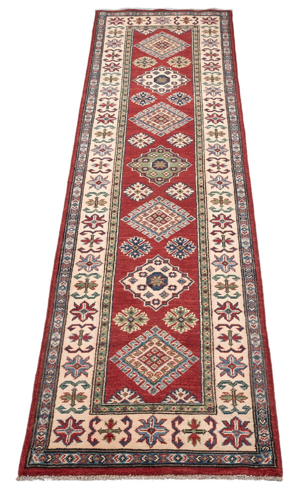 Village Kazak 297cm x 75cm / 9'9'' x 2'6'' - Image 3