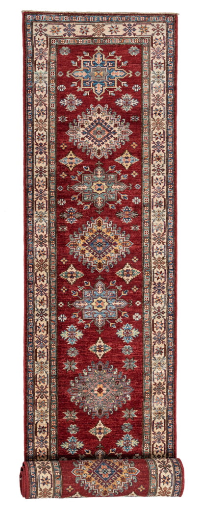 Fine Kazak 399cm x 82cm / 13'1'' x 2'8''