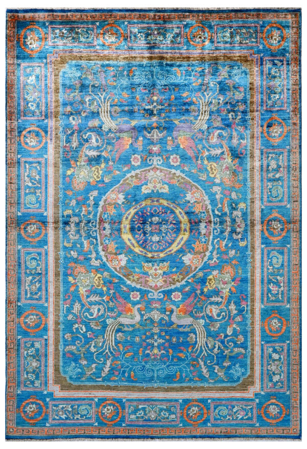 Handmade Wool Chob Rang Khotan Rug 289cm x 196cm / 9'6'' x 6'5''