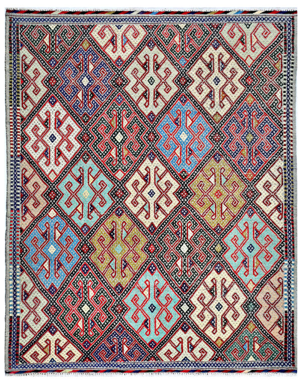 Soumak Kilim Rug 196cm x 163cm / 6'5'' x 5'4''