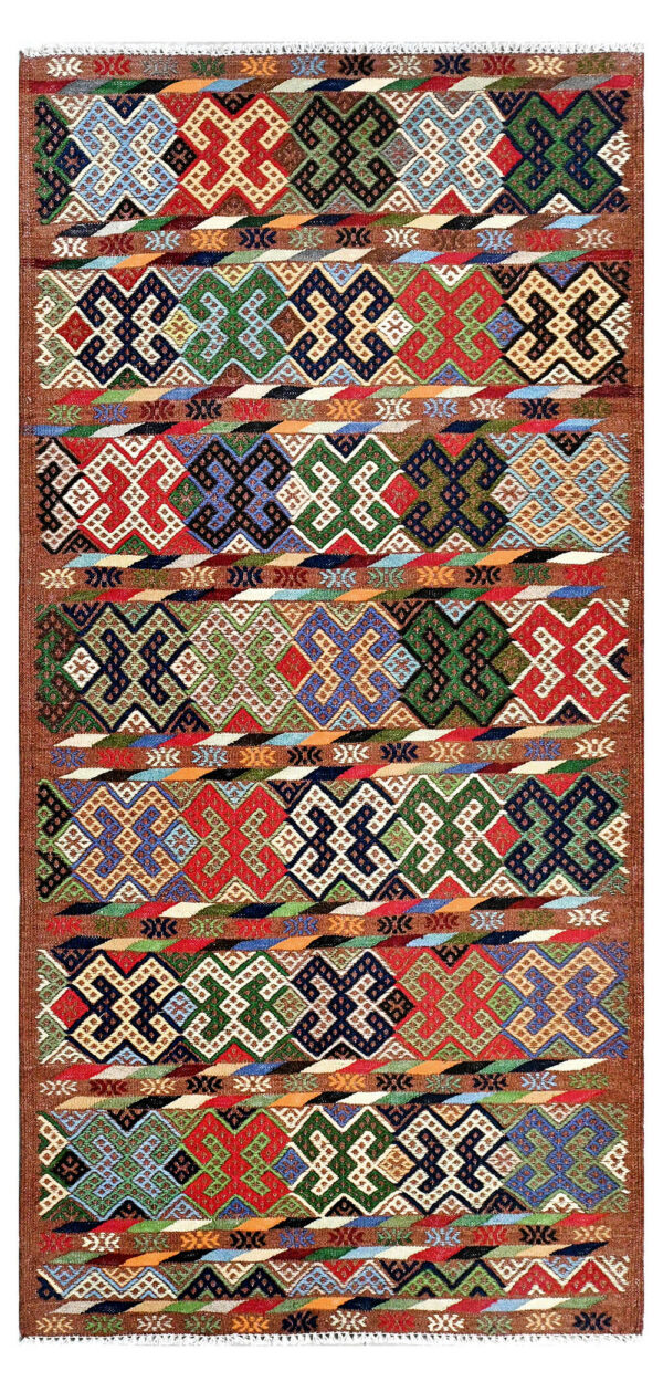 Soumak Kilim 200cm x 83cm / 6'7'' x 2'9''