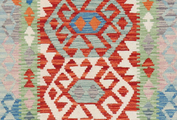 Maimana Chobi Kilim 304cm x 80cm / 10' x 2'8'' - Image 2