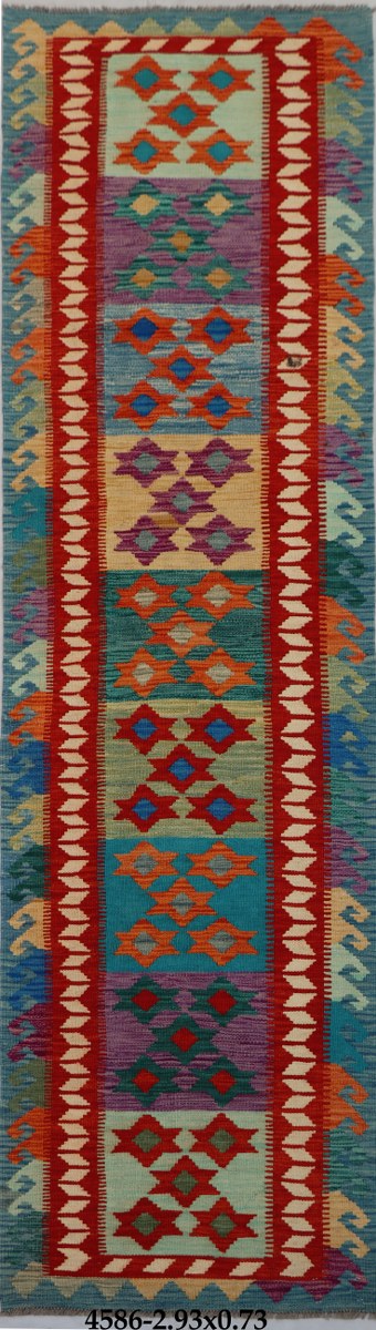 Maimana Chobi Kilim 290cm x 72cm / 9'6'' x 2'4''