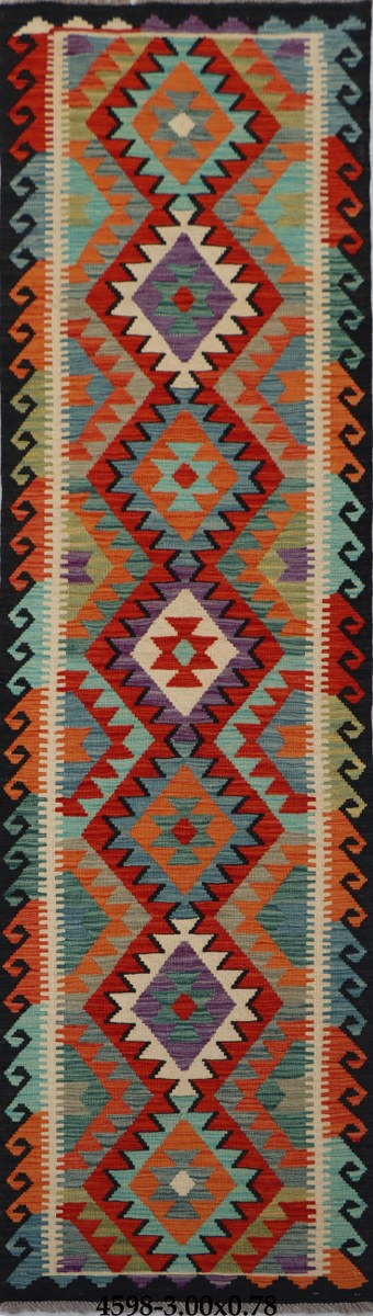 Maimana Chobi Kilim 302cm x 79cm / 9'11'' x 2'7''