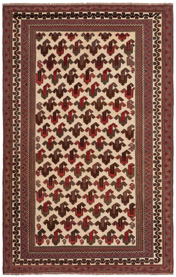 Handmade Afghan Barjasta Area Rug 287cm x 191cm / 9'5'' x 6'3''