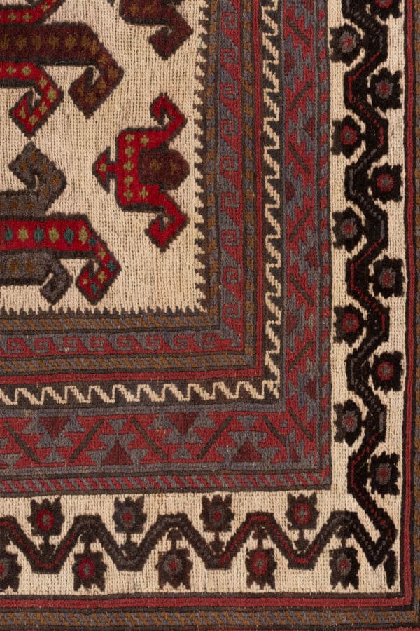 Handmade Afghan Barjasta Area Rug 287cm x 191cm / 9'5'' x 6'3'' - Image 3