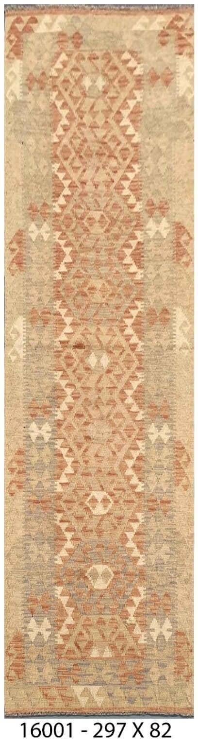 Maimana Vintage Kilim Runner 297cm x 82cm / 9ft 9in x 2ft 8in