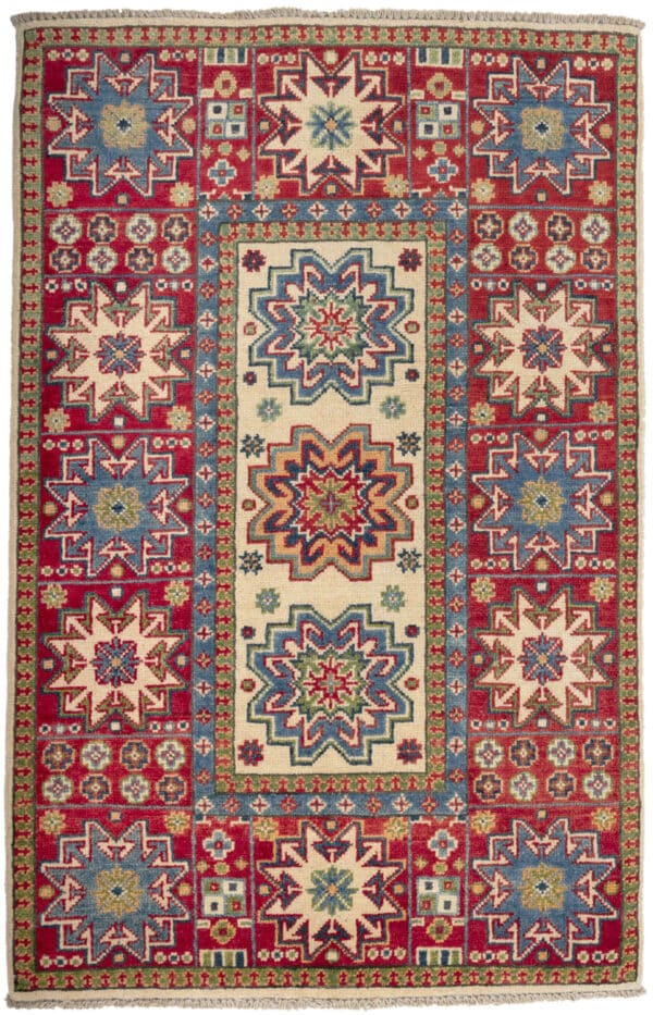 Village Kazak  124cm x 78cm  / 4ft 1in x 2ft 7in