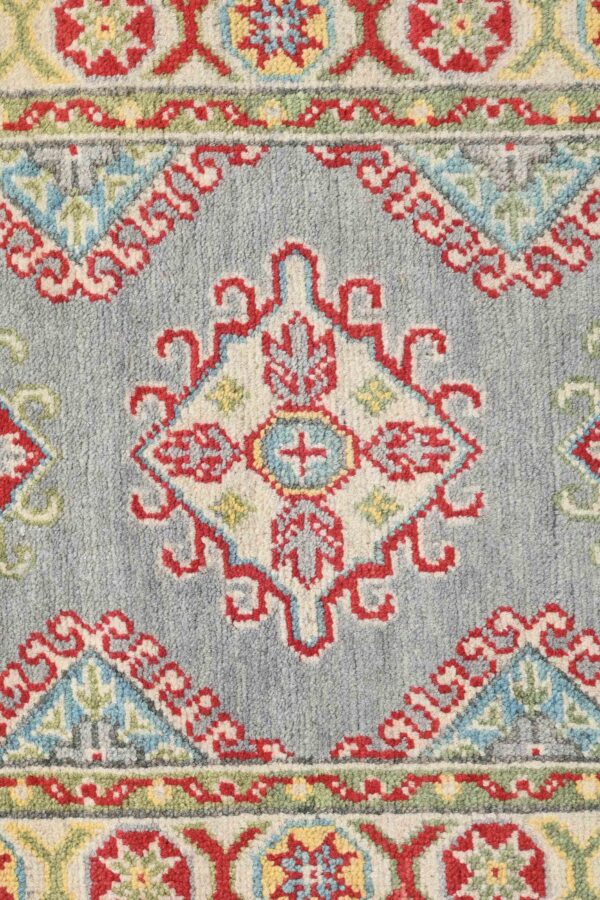 Village Kazak Runner 184cm x 61cm / 6ft x 2ft / Grey - Image 2