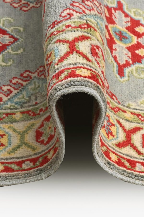 Village Kazak Runner 184cm x 61cm / 6ft x 2ft / Grey - Image 4