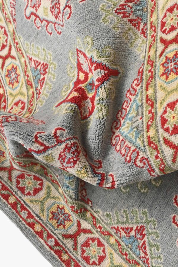 Village Kazak Runner 184cm x 61cm / 6ft x 2ft / Grey - Image 5