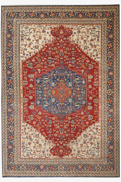 Afghan Fine Samarkand Chob Rang Motasham Rug 297cm x 206cm / 9ft 9in x 6ft 9in
