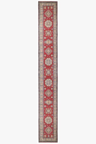 Village Kazak Long Runner 570cm x 86cm / 18ft 8in x 2ft 10in