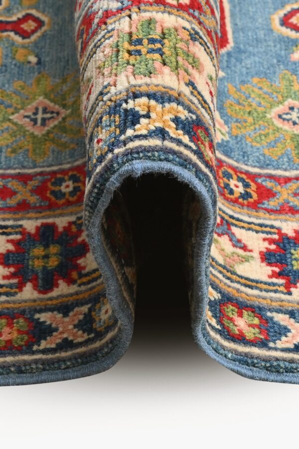 Village Kazak Runner 385cm x 80cm / 12ft 8in x 2ft 8in - Image 4