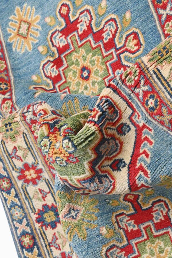 Village Kazak Runner 385cm x 80cm / 12ft 8in x 2ft 8in - Image 5