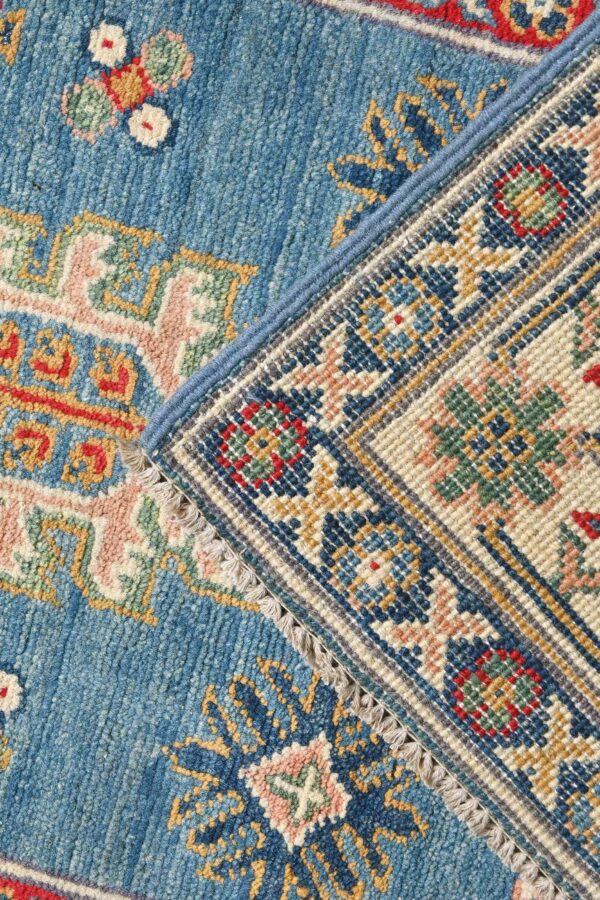 Village Kazak Runner 385cm x 80cm / 12ft 8in x 2ft 8in - Image 6
