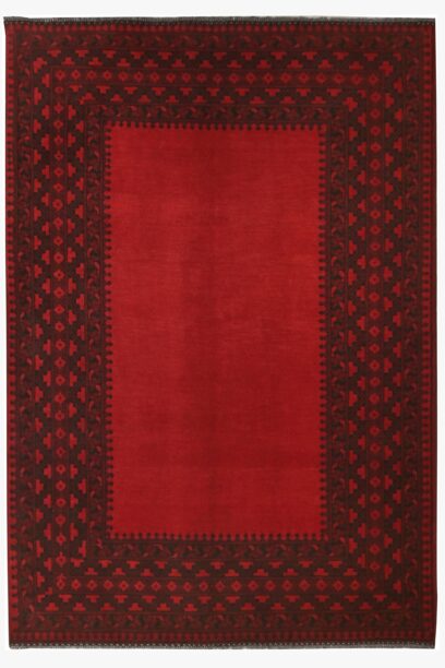 Red Aqcha Rug 238cm x 163cm / 7ft 10in x 5ft 4in