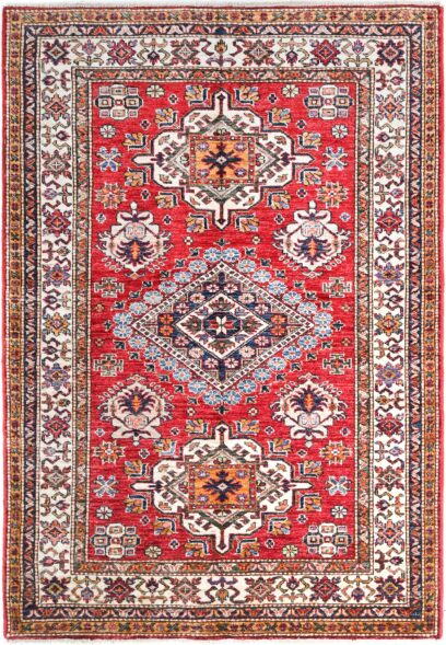 Fine Kazak Handknotted Afghan Rug 180cm x 130cm / 6ft x 4ft 3in