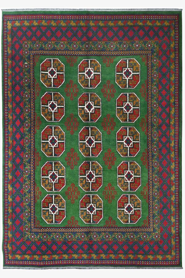 Afghan Aqchae Handknotted Rug 284cm x 199cm /  9ft 4in x 6ft 6in