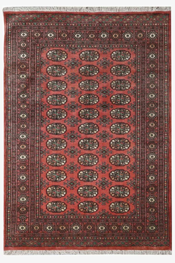Bokhara Handknotted Pink Terracotta Rug 186cm x 127cm /6ft 2in x 4ft 2in